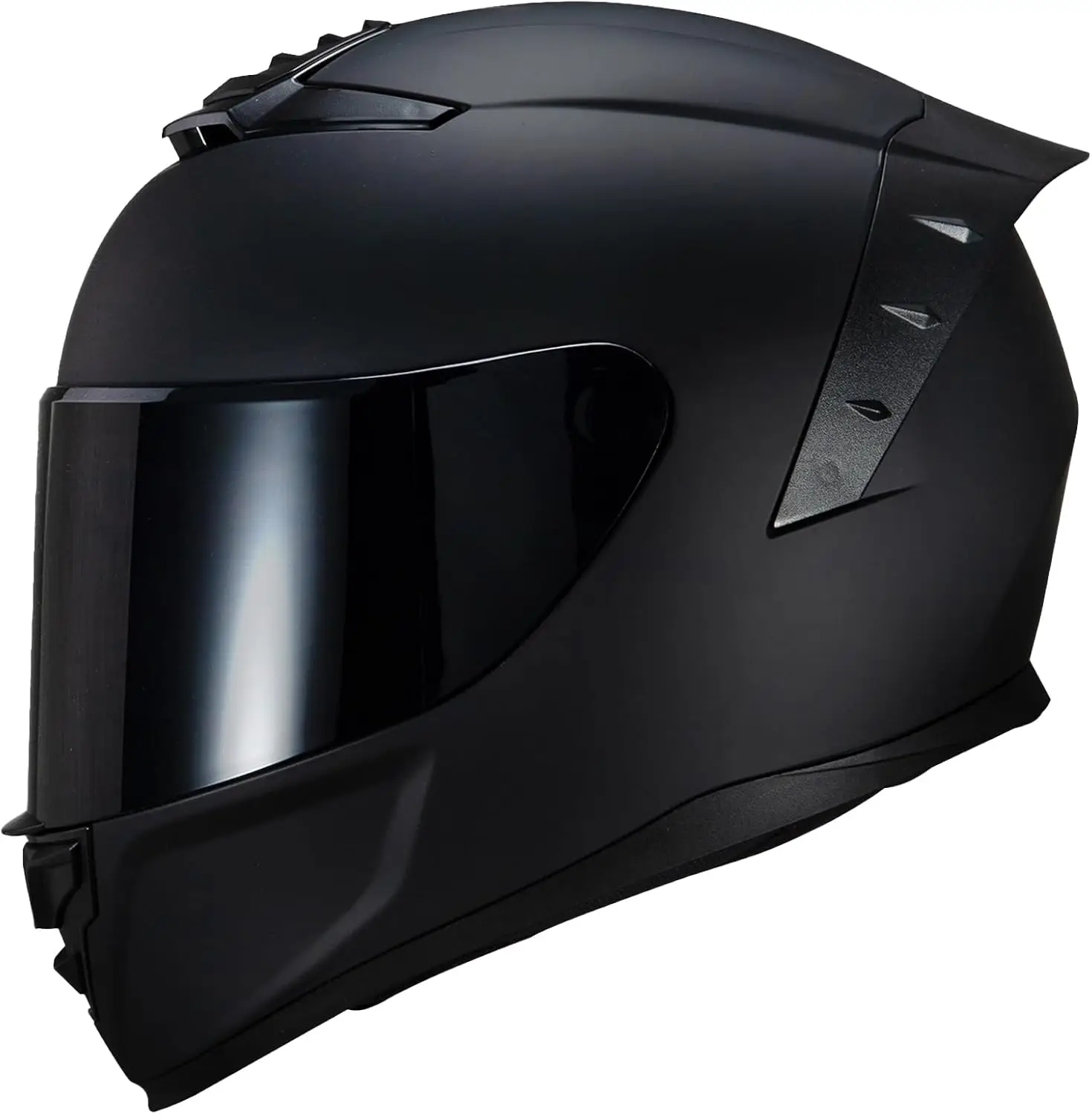

Full Face Motorcycle Helmet for Adults, DOT Approved with Black Visor, Matte Black Size L