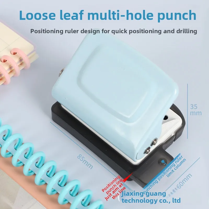 6-Hole Mini Creative Small Hole Puncher, Hand Book Loose-leaf Hole Puncher, Student Handmade DIY Hole Punch, Binding Machine