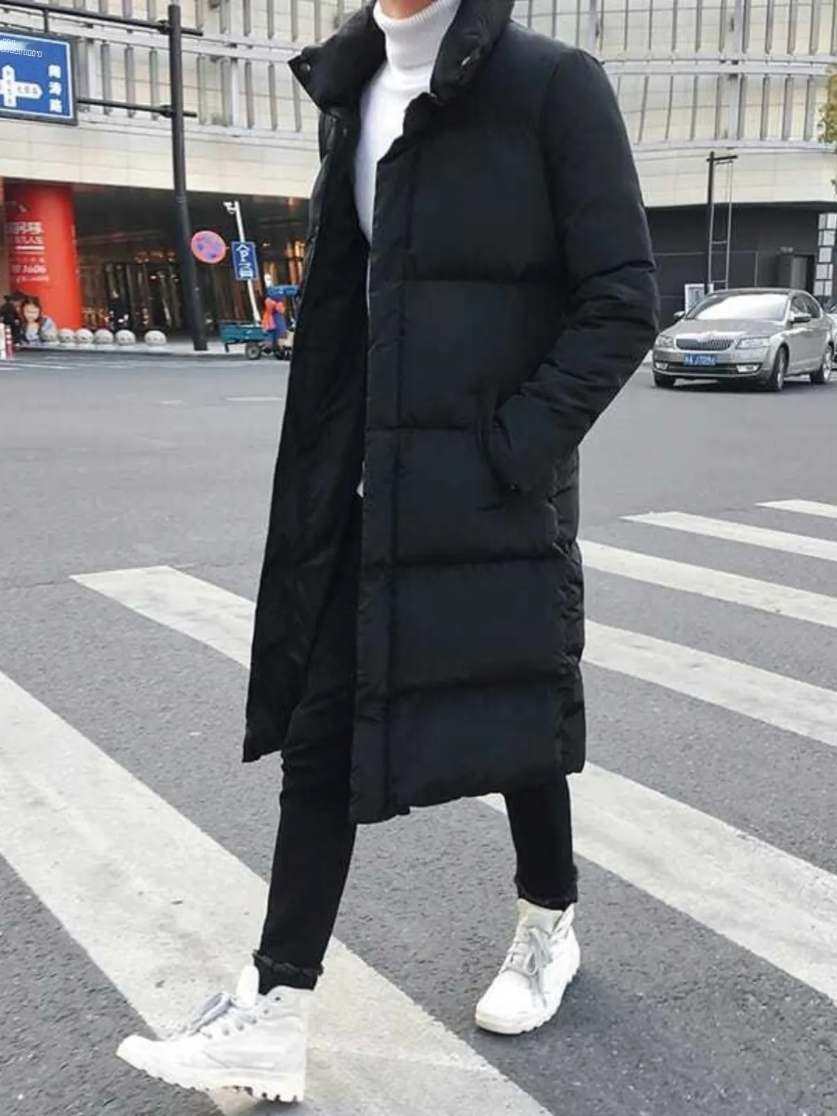 

Men's Winter Thiened Cotton Jaet Youth Casual Sle Durable Warm Pure Color Loose Fit Faionable Outerwear Coat