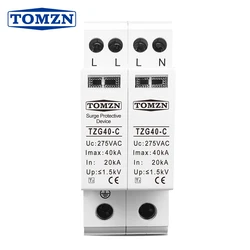 AC SPD TOMZN 4P 3P+N 36mm 20KA~40KA  275V House Surge Protector protection Protective Low-voltage  Arrester Device