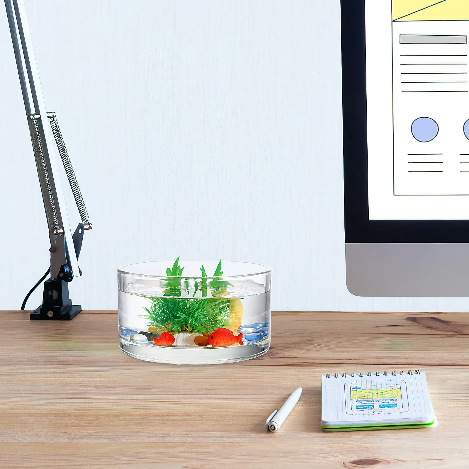 

Clear Glass Decorative Vase Round Terrarium Hydroponics Planter Aquarium for House Decor Glass Terrarium Household Fish Tank