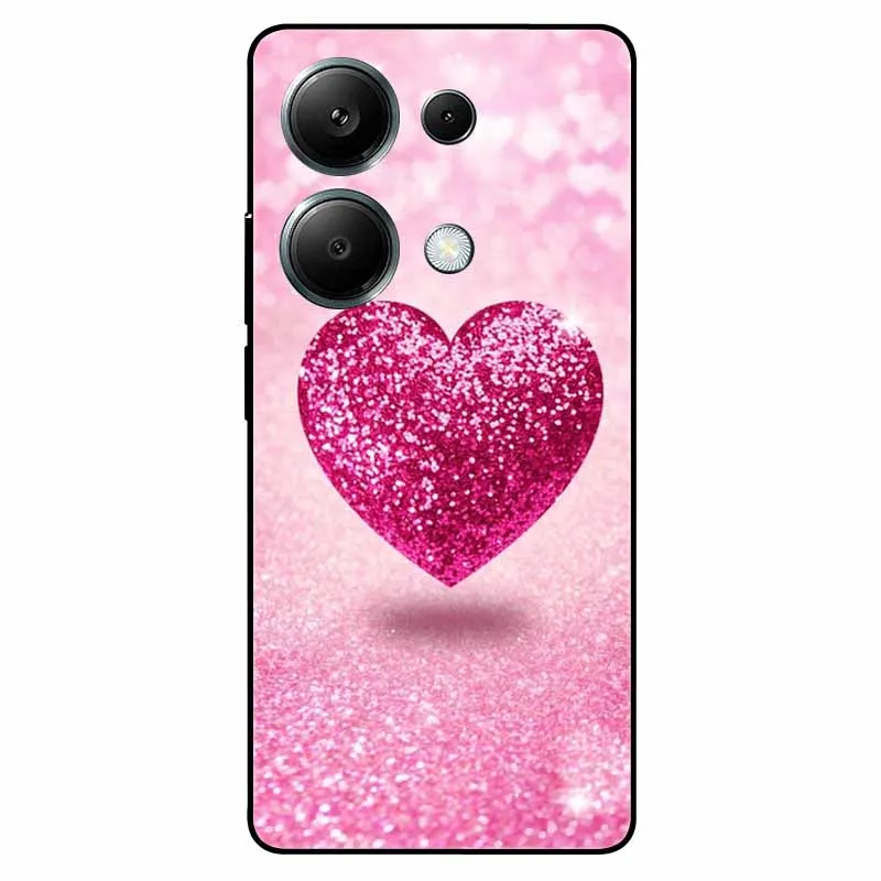 For Xiaomi Poco M6 Pro 4G Case TPU Soft Painted for Xiaomi Poco M6 Pro Global Silicone Cover Lovely Fundas on M6Pro Protective