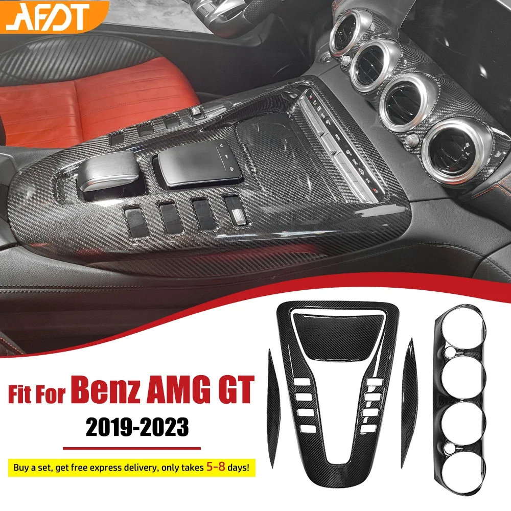 

AFDT For Benz AMG GT Car Interior Real Carbon Fiber Dashboard Center Console Panel Cove Trim AMGGT GTS GTR C190 R190 2019-2023
