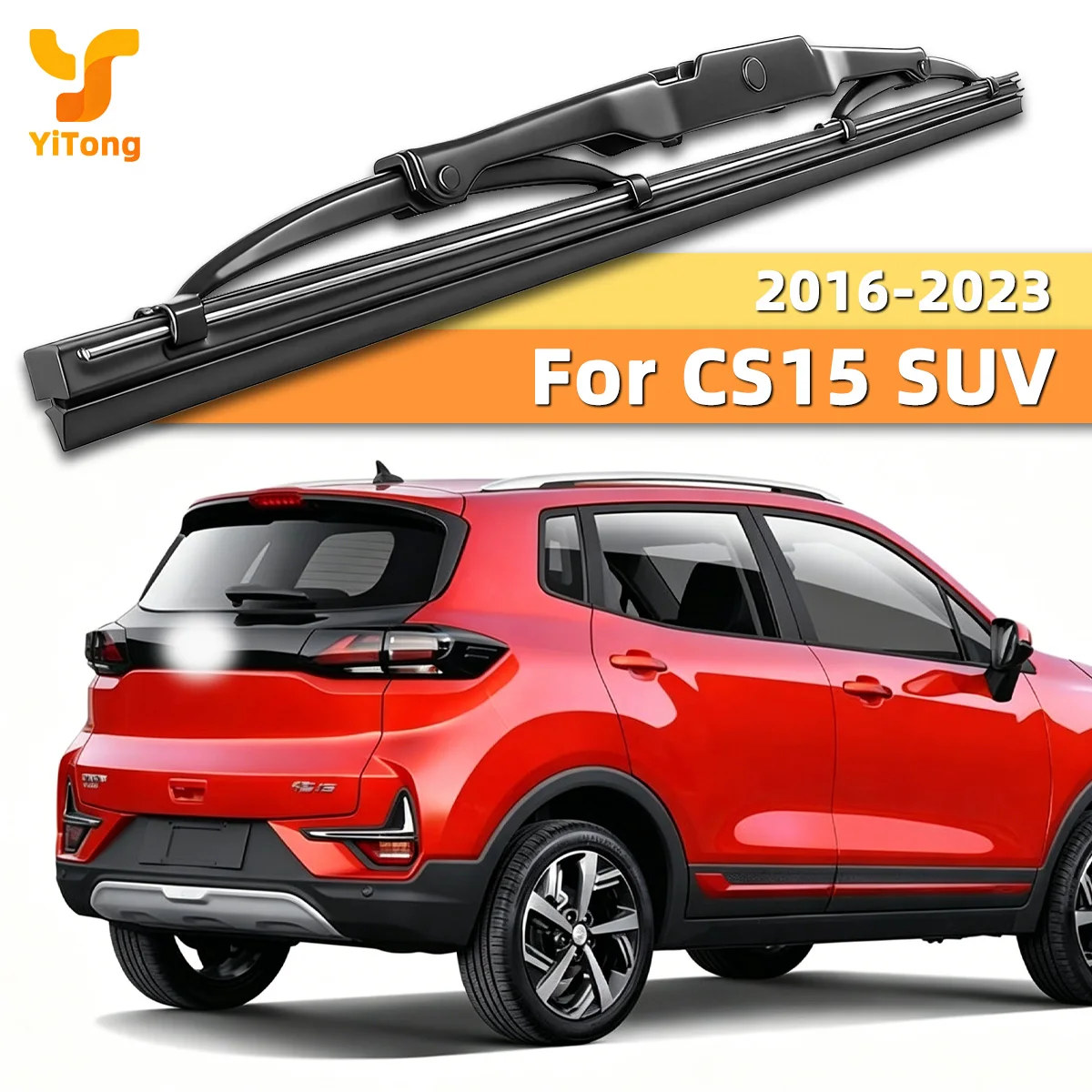 Yitong Geeignet für Chana CS15 SUV 2016-2023 Auto-Heckklappe Heckscheibenwischer Ersatz Heckscheiben-Silentwischerblatt