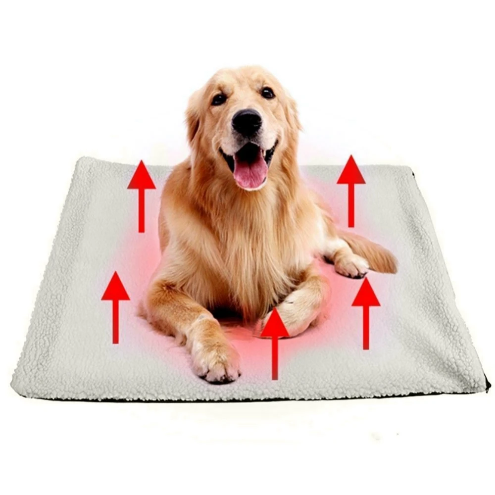 Pet Self-Heating Blanket Mats Winter Warm Dog Cat Sleep Mattress Durable Waterproof Puppy Cat Bed Pet Supplies 60*45cm