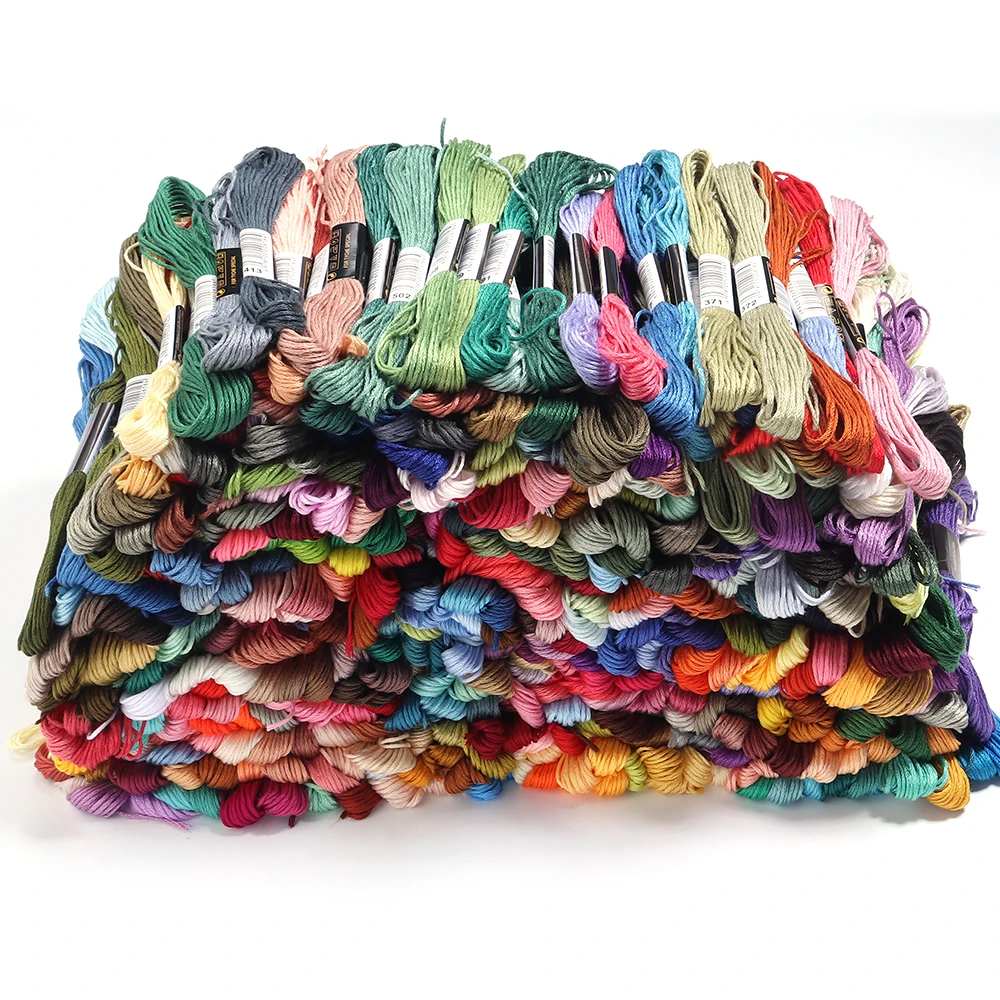 

6-447Pcs/Lot 8m Multicolor Polyester Thread Cross Stitch Sewing Skeins Embroidery Thread Floss Kit DIY Sewing Tools Accessories