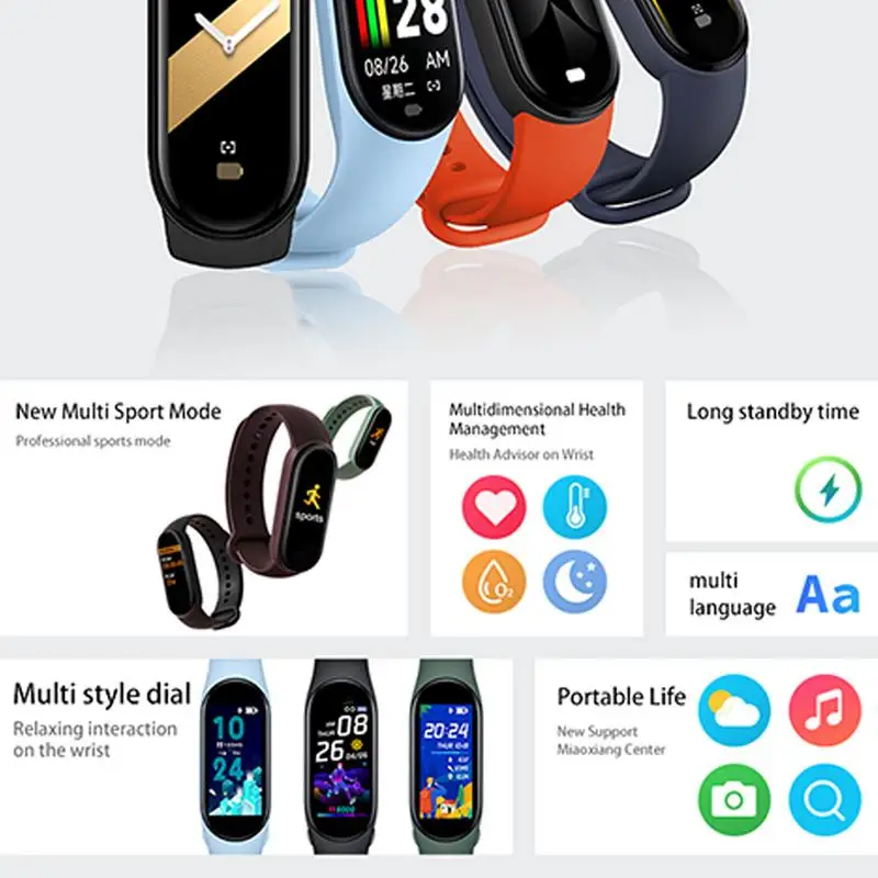 Sleep Tracker Smart Watch Heart Monitor Watch Activity Tracker Multifunctional Heart Rate Watch Calorie Tracker For Women Men