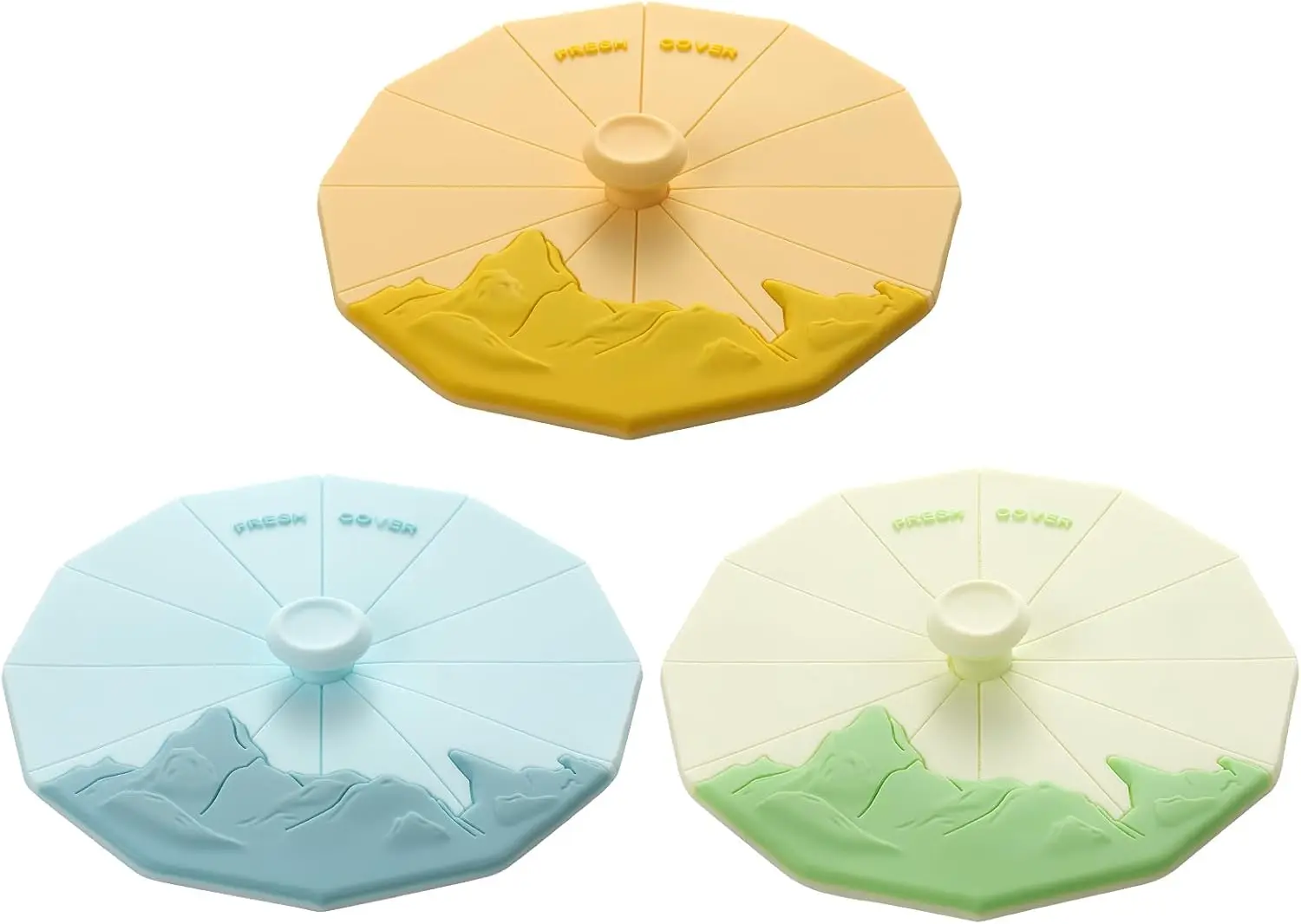 silicone cup covers Set of 3, Flexible Lids for mugs, Coffee & Tea, Keep Drinks Hot & Dust-Free