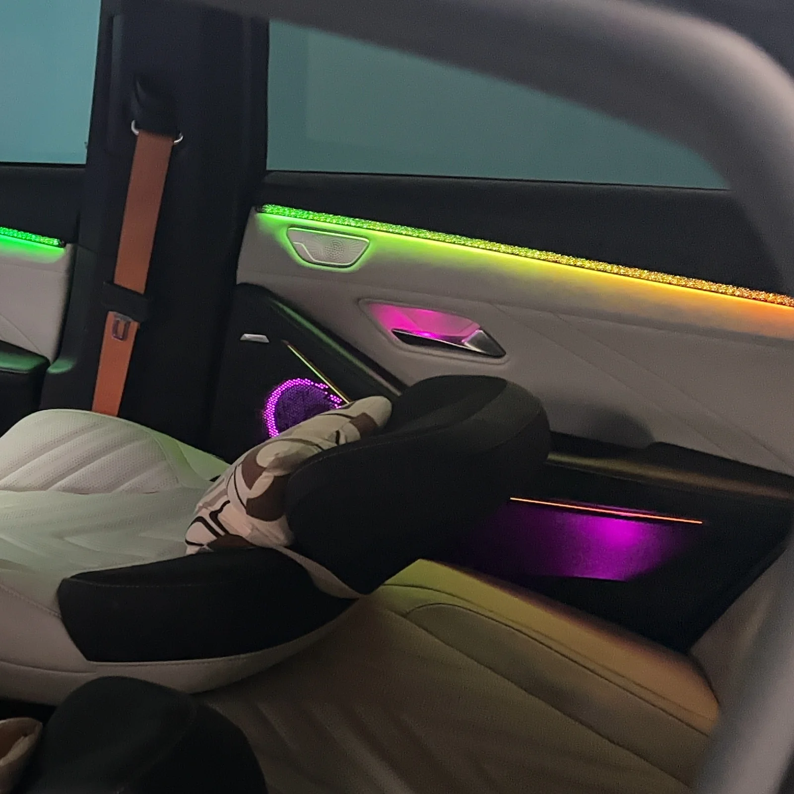 Universal DIY 64 Colors APP Control Car Ambient Light Kit Carbon Fiber Piano Black Starry Sky Trim Strip Cuttable