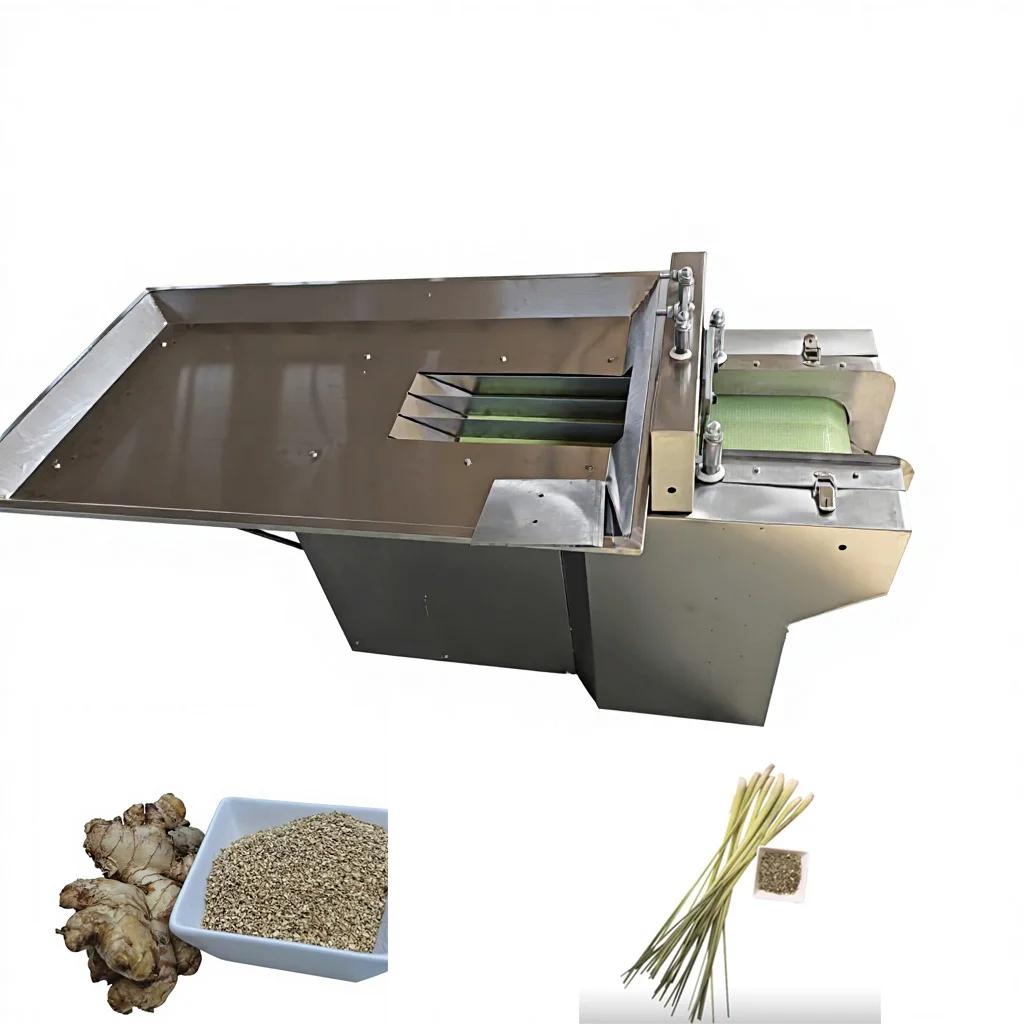 

-kk Commercial Use Industrial Automatic Slicer Herb Cutting Machine Stem Cutting Machine Herbs Chopping Machine Stainless Motor
