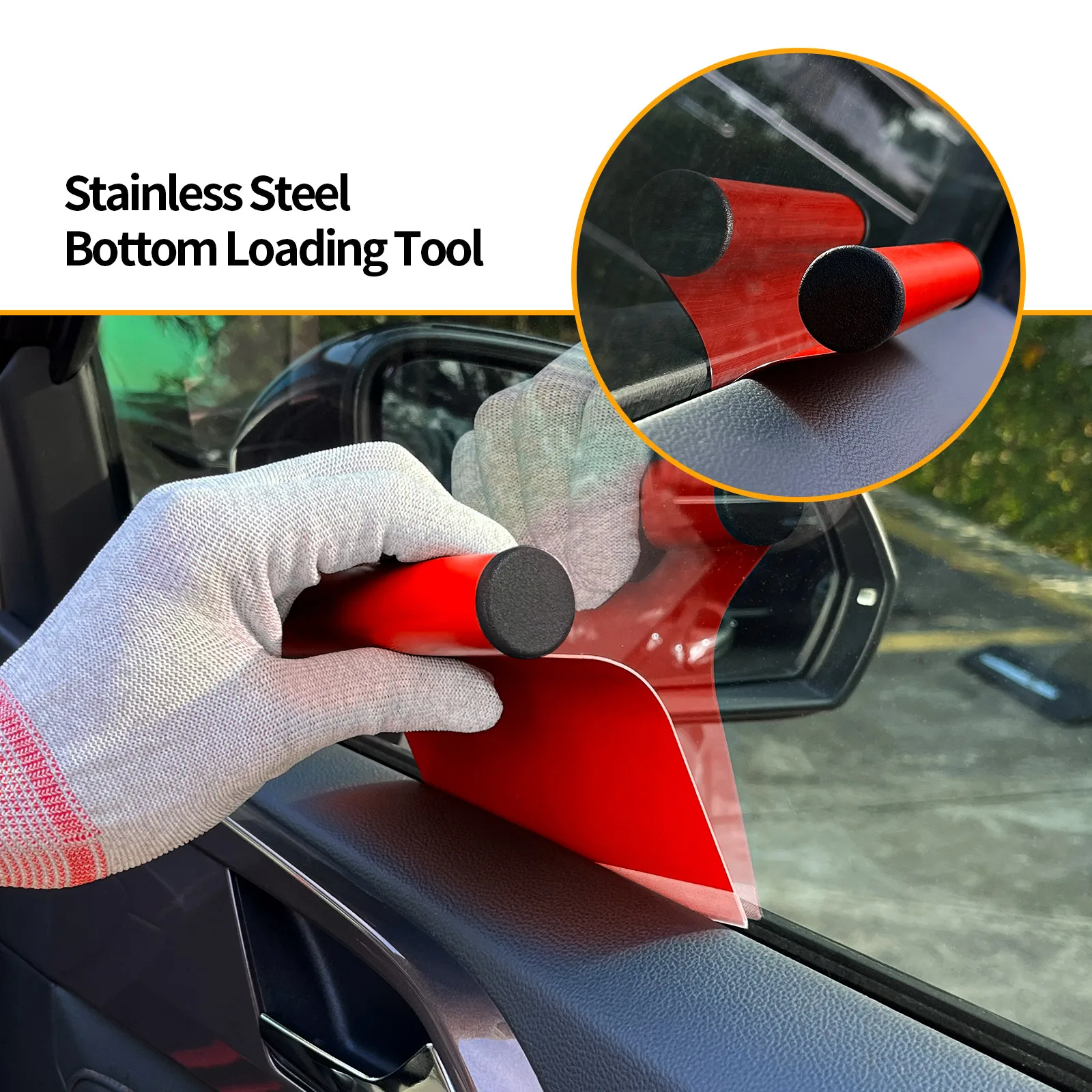 Window Film Edge Tucking Squeegee Car Tint Tools Car Window Gap Tinting Tool Stainless Steel Tool Detailing Accessory