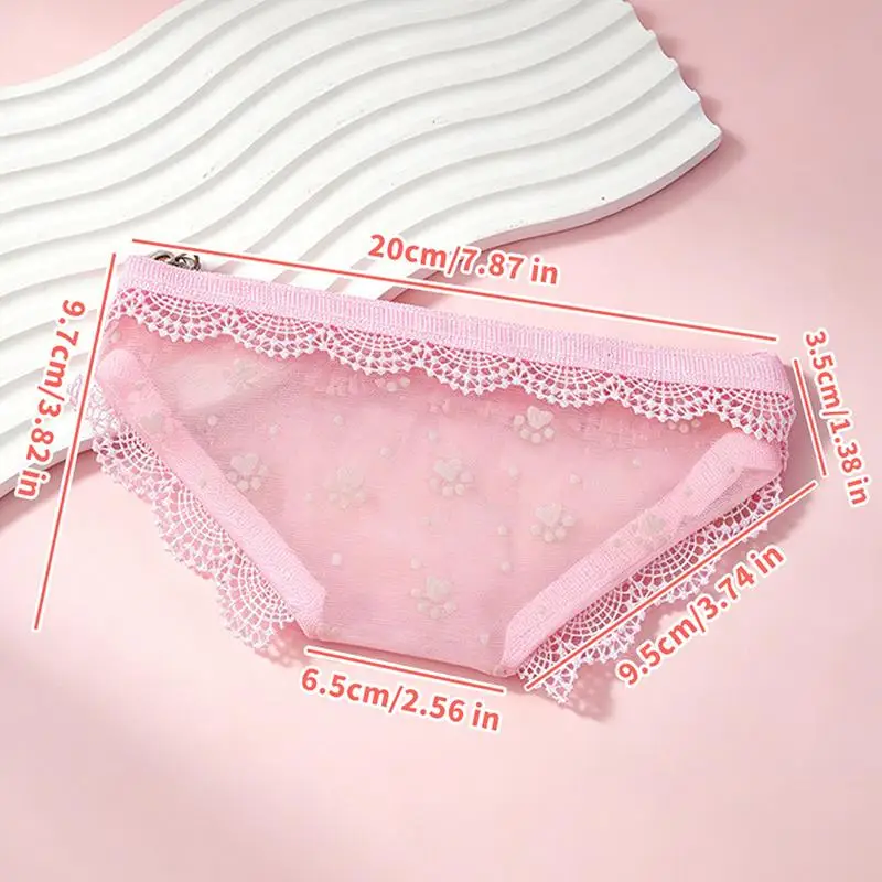 Niedliche Kosmetiktasche in Unterwäscheform, Spitzen-Netzstoff, transparenter Make-up-Aufbewahrungsbeutel, Stiftetui für den Alltag/Reisen – Detail 14