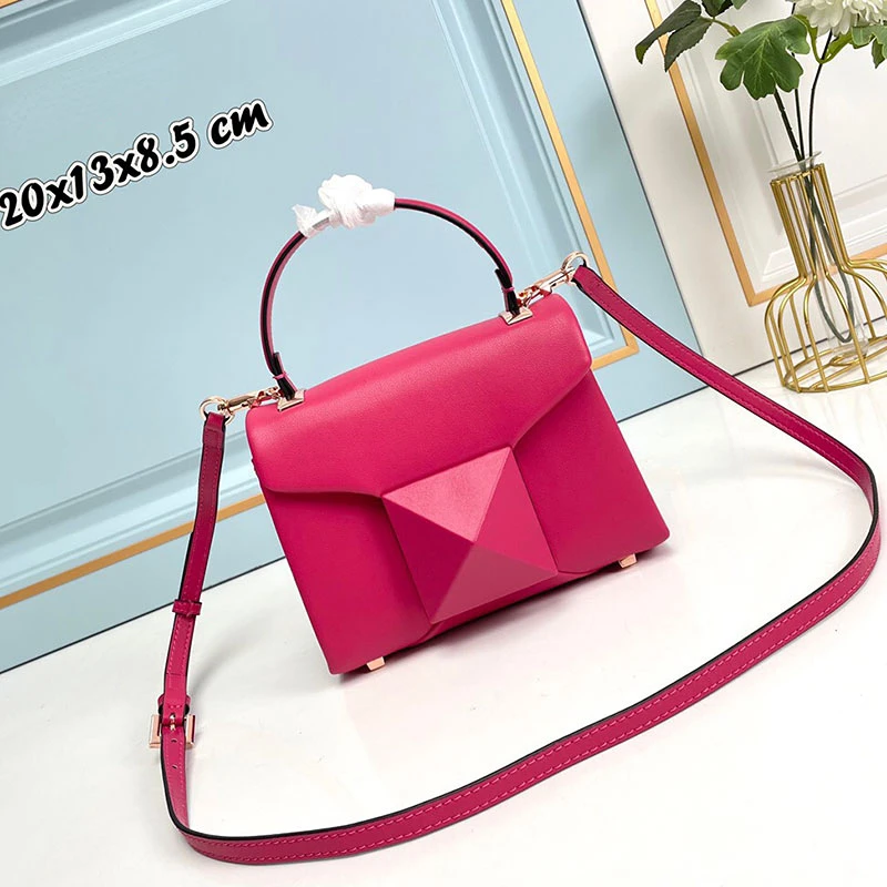 Women\'s Luxury Large Rivet Handbag Soft Genuine Leather One Shoulder Bag Fashion Lady Purse Evening Party Clutch Bag 2023 New