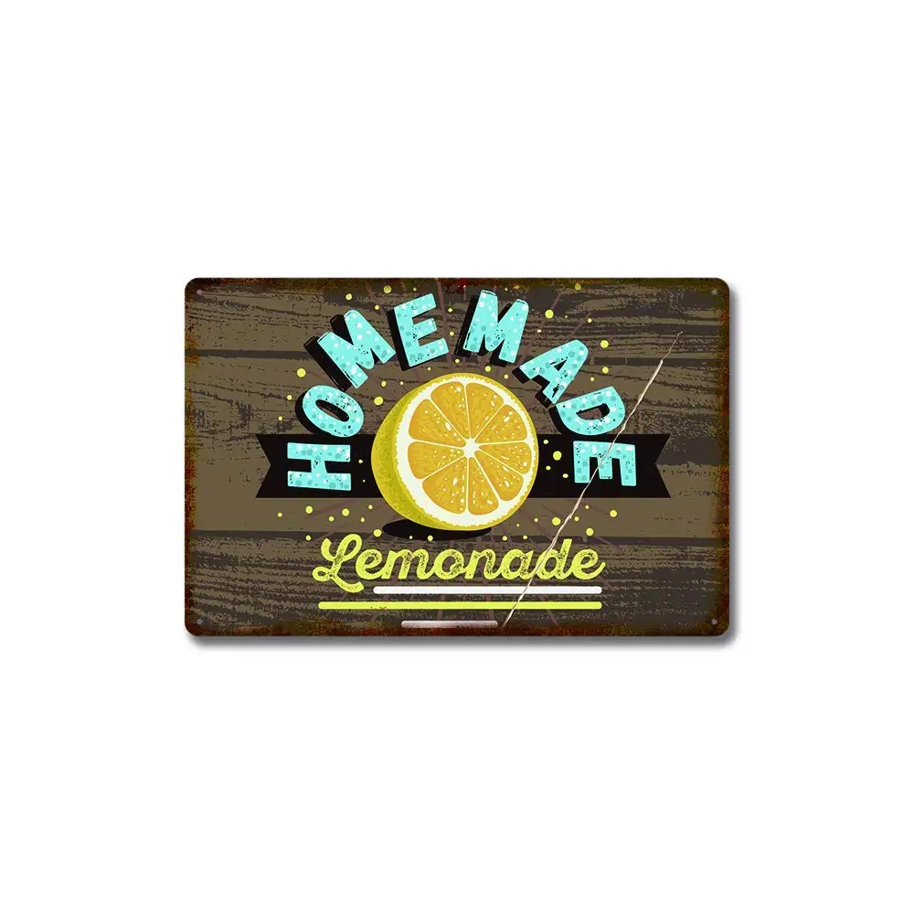 

SLALL Homemade Lemonade.Suitable Farm Retro Street Sign Household Metal Tin Sign Bar Cafe Car Motorcycle Garage Decoration Suppl