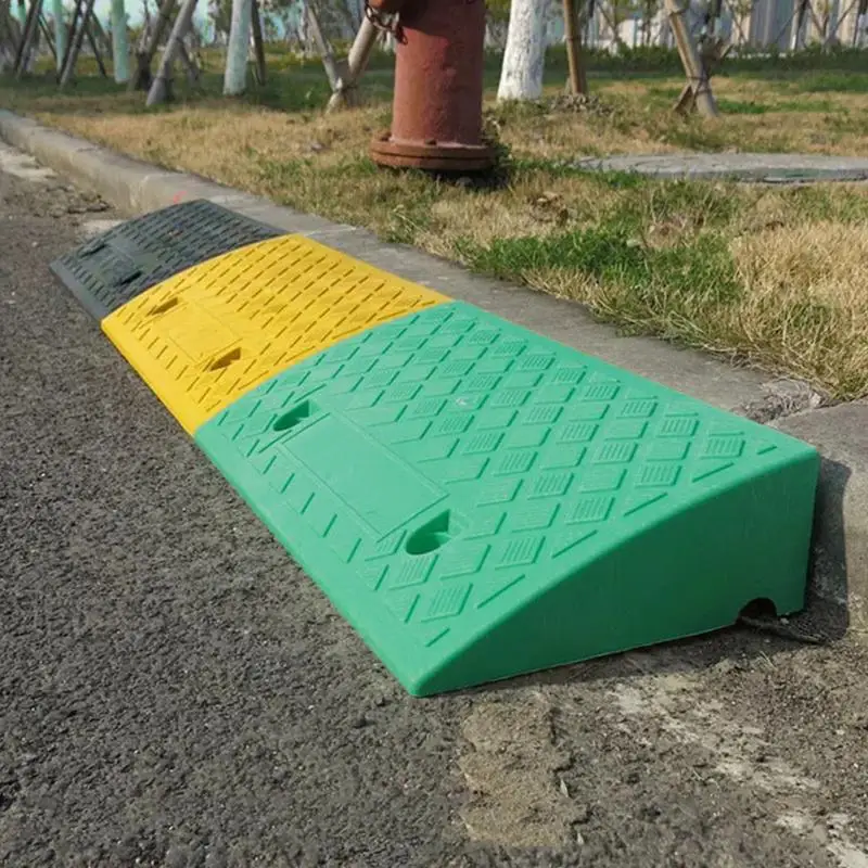 Vehicle Ramps PVC Curb Ramp With Pressure Resistance Ramp For Forklifts Trucks Buses Cars Wheelchairs Bikes Motorhome