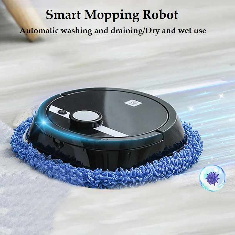 Fully Automatic Intelligent Mopping Robot Wet And Dry Floor Sweeper With Washer Drain Water Automatically Home Mopping Machine