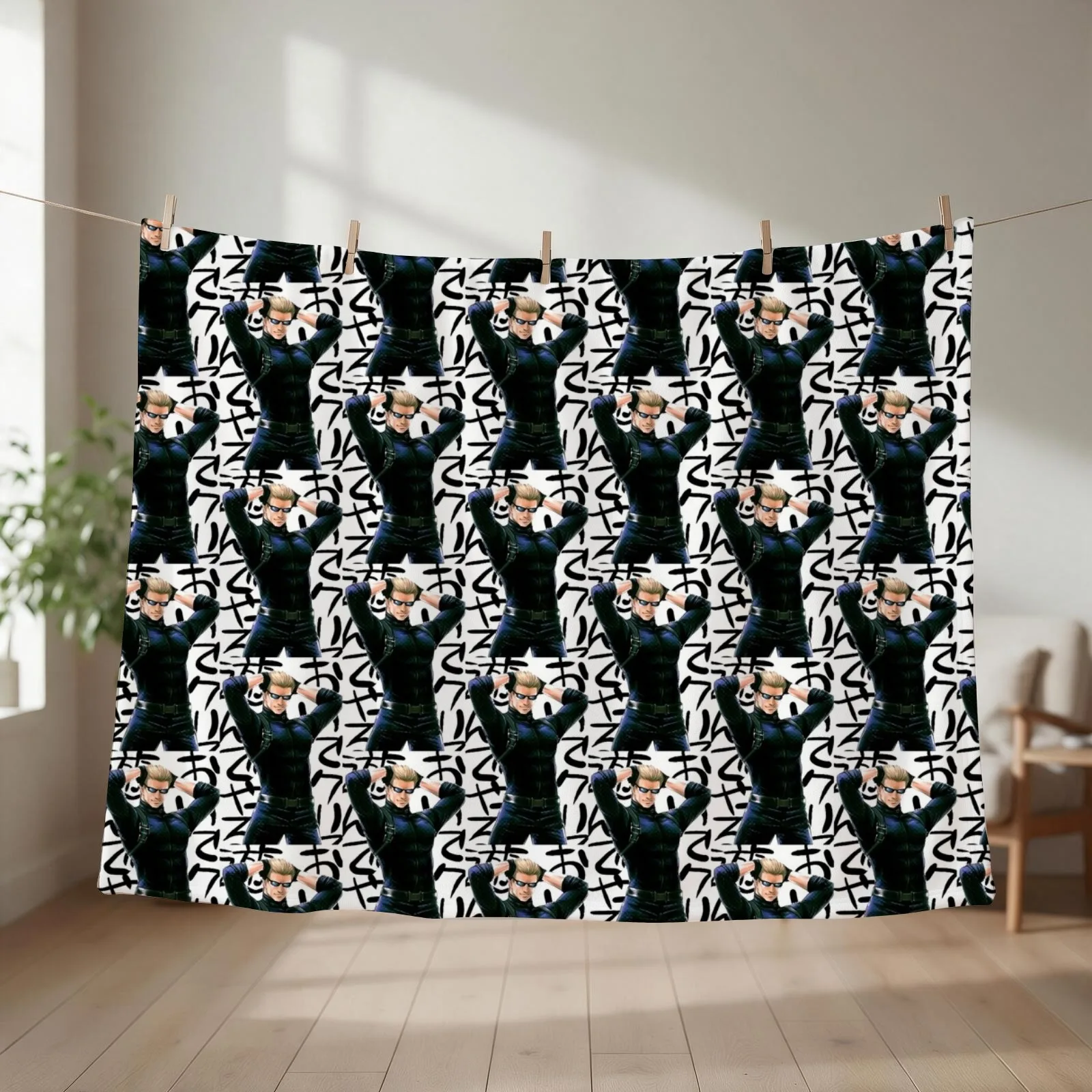 Albert Wesker Throw Blanket couch cozy soft plush fuzzy picnic outdoor blanket
