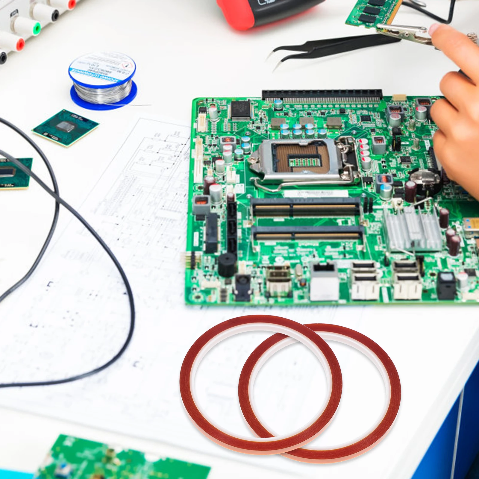 

2 Rolls Sublimation Tape Heat Resistant Professional Tape Strong Adhesive for Heat Transfer Uv Acid Alkali Resistant