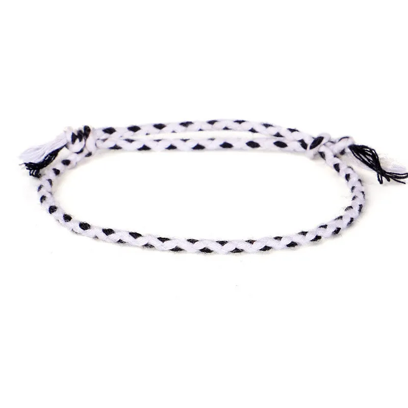 Stück oder 3/Set Herrenarmbänder, klassische 925er Silber vergoldete Armbänder, schwarz-weiß, handgefertigtes Knotenseil, 2023, trendiges Set, Schmuck