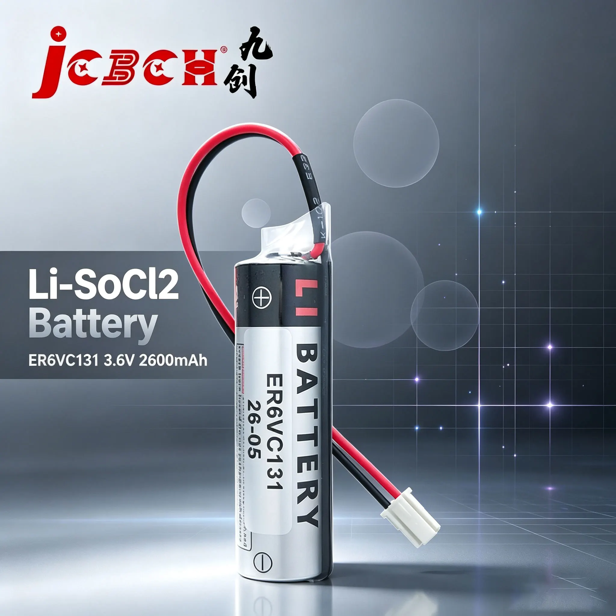 JCBCH ER6VC131 Li-SOCl2 Battery 3.6V is suitable for Yaskawa YRC1000 robot GP50 manipulator controller