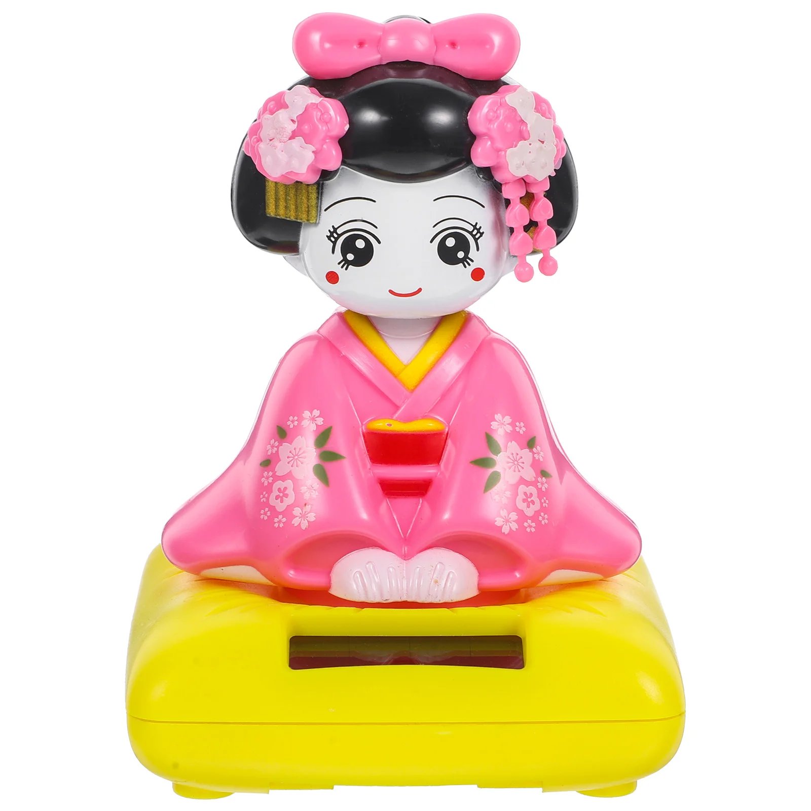 Micro Landscape Kimono Shaking Head Figurine Dancing Girl Bobblehead Water Table Toy Decorative Plastic Figurines The Cars