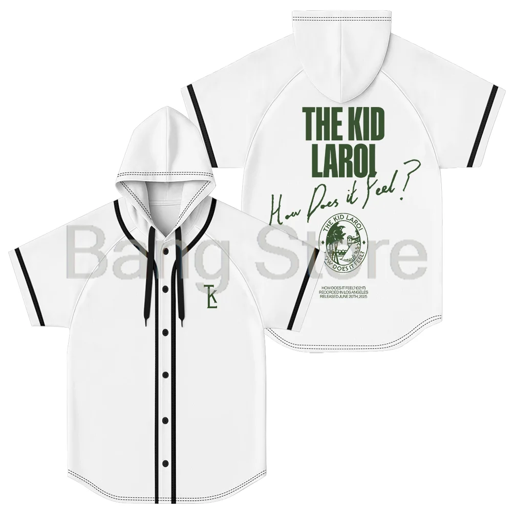 

Детская бейсбольная майка LAROI How Does It Feel, рубашка унисекс с капюшоном и короткими рукавами, повседневная модная одежда