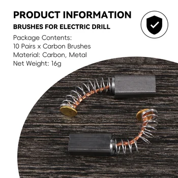 ABFA 10 คู่ 12.7 x 5.5 x 4 มม. แปรงคาร์บอนสําหรับสว่านไฟฟ้า