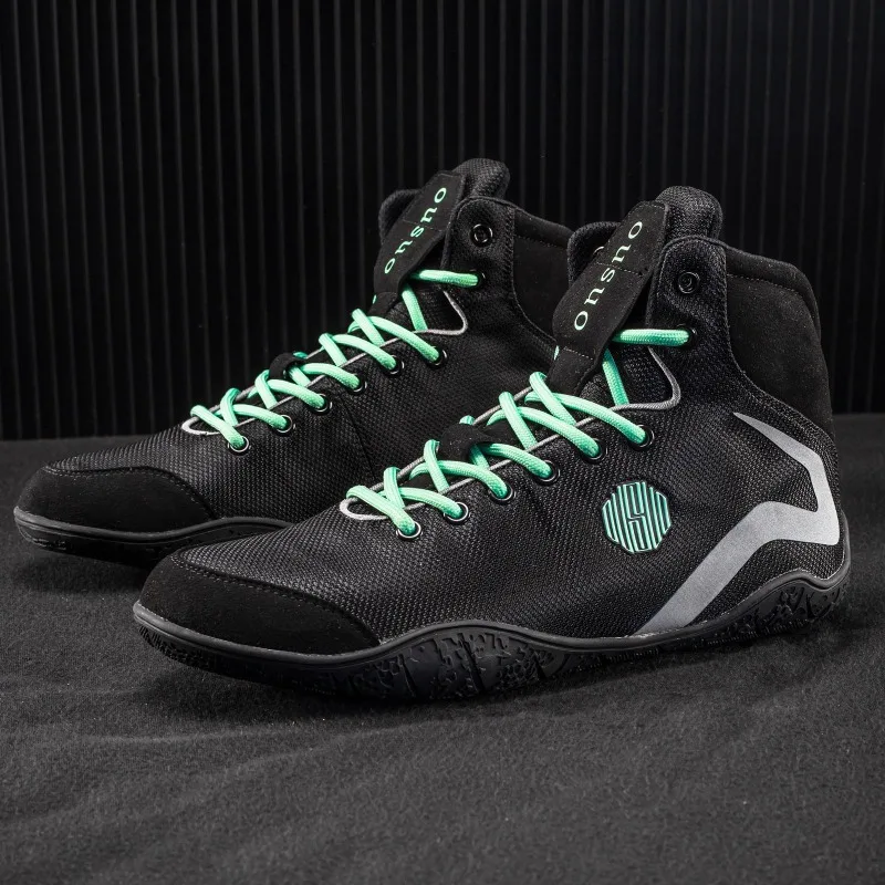 

2026 New Trend Wrestling Sneakers Men Anti-Slip Boxing Shoes Men Big Size47 Fighting Shoes for Men Mid-Top Gym Training Shoe Man