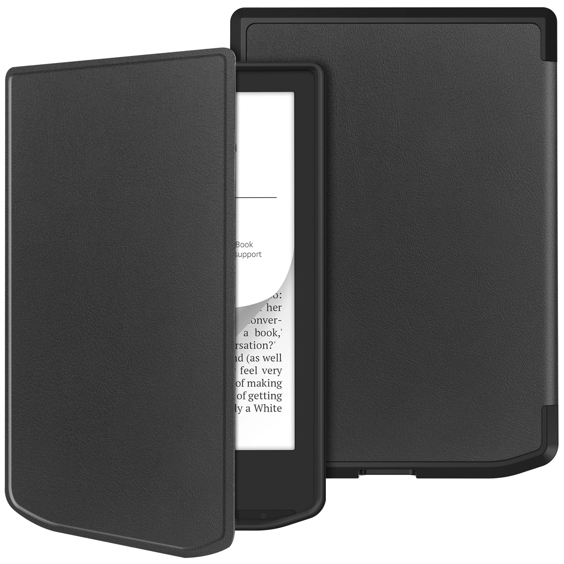 

PU Leather + TPU Case For Pocketbook Verse Lite / Verse Pro PB634 / Verse PB629 E-Reader Cover Auto Wake / Sleep - Black
