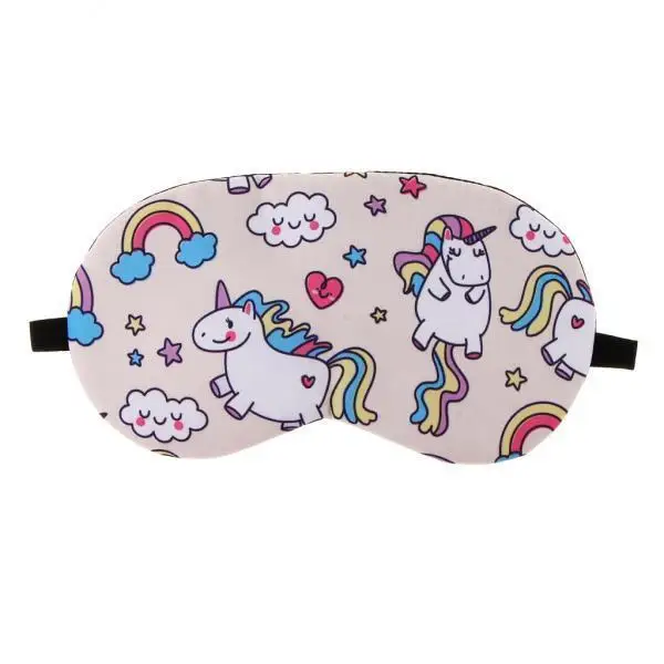 Lovely Unicorn Sleep Mask for Girls Pink Cotton Eye Patch Party Supplies for Children Sleep Accessory