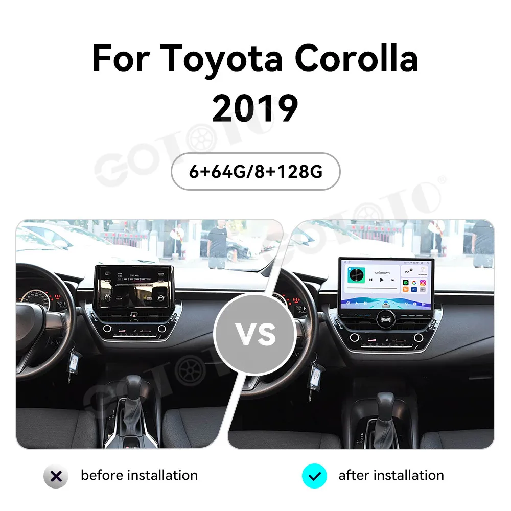 Android 15 11.5 Inch For Toyota Levin 2019 CARPLAY Car GPS Multimedia Player Radio Tape Recorder 4G SIM LTE 4G Stereo Head Unit