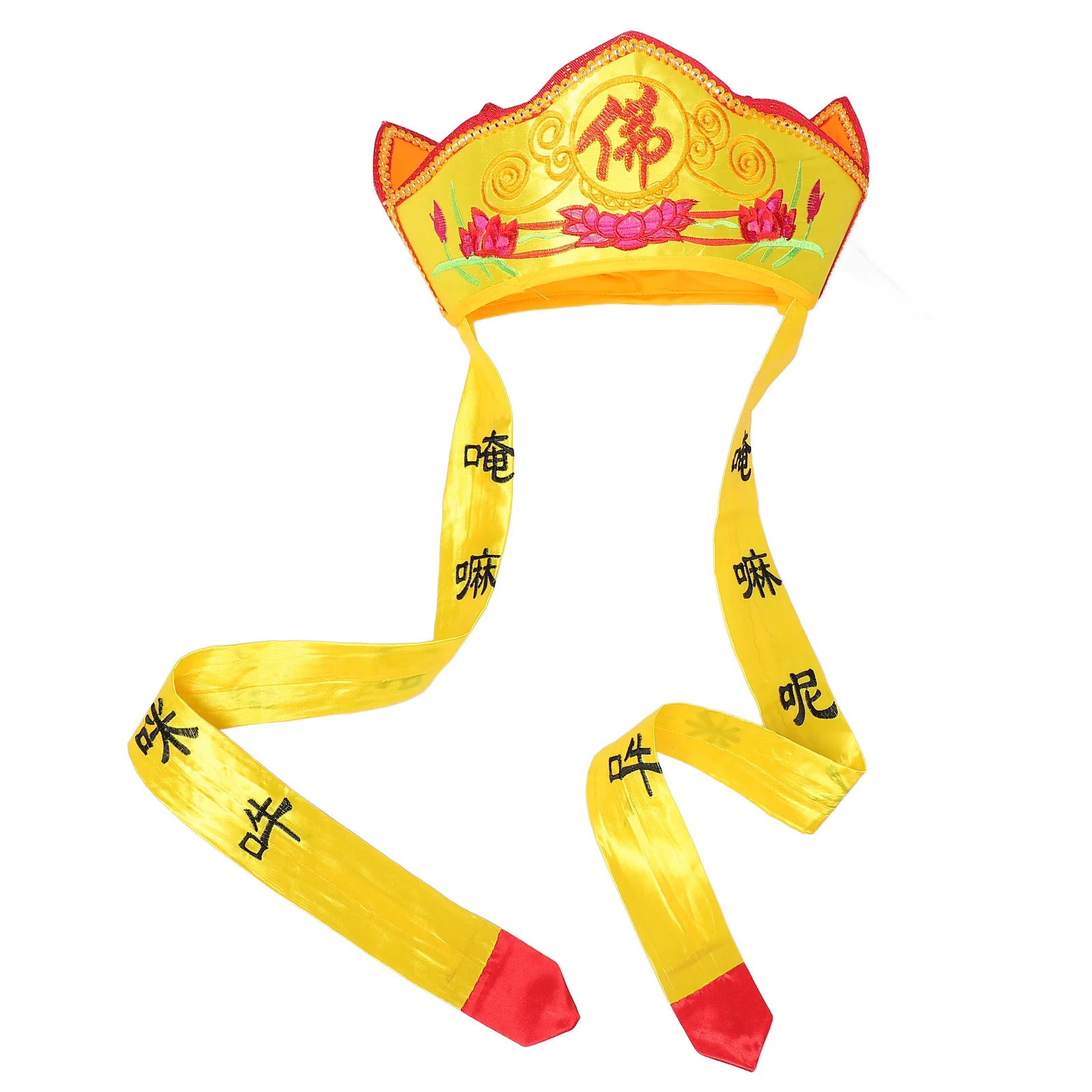 

Unique Foldable Monk Hat Stylish Decorative Cosplay Cap Comfortable Breathable Party Performance Accessory Monk Hat