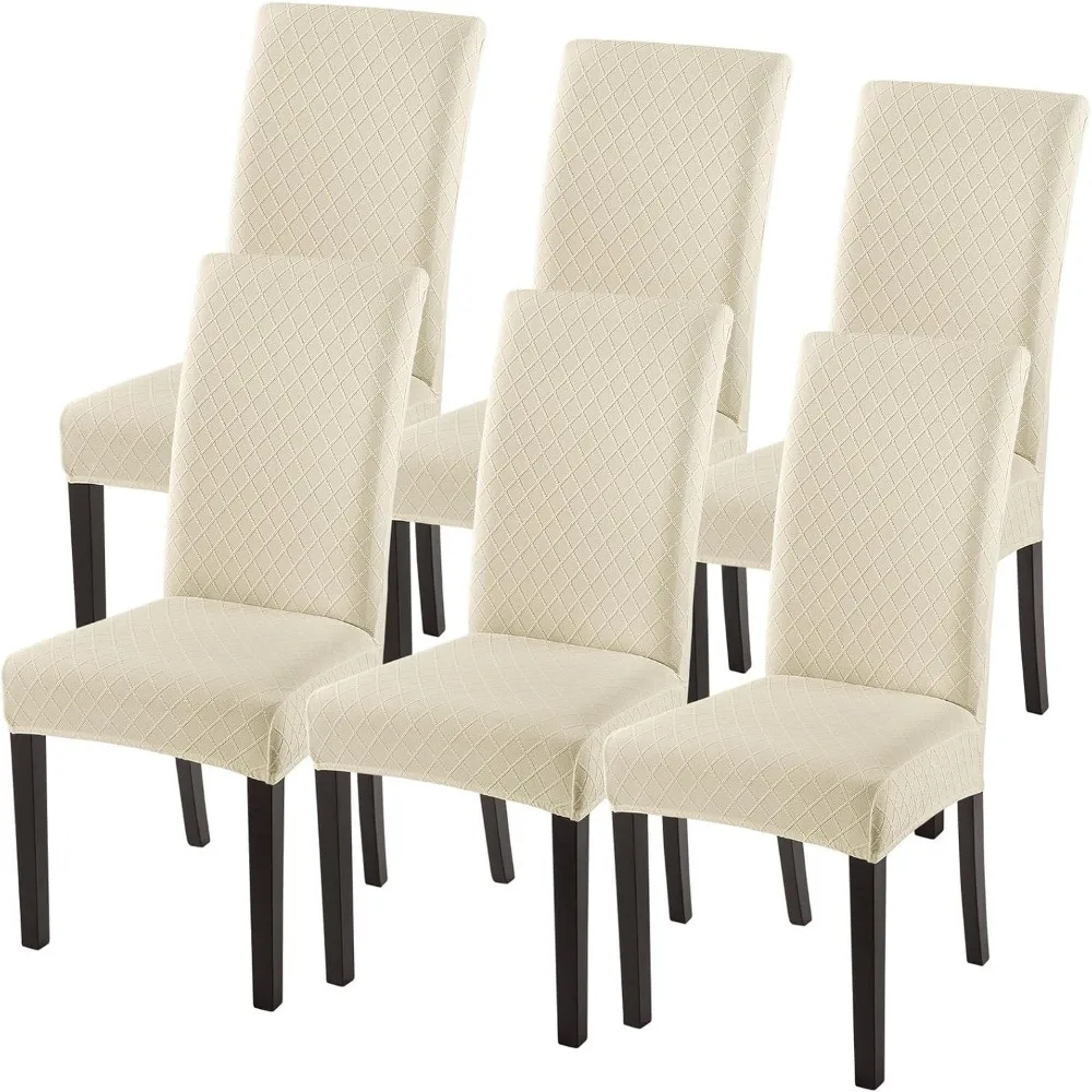 

Набор из 6 эластичных жаккардовых чехлов на стулья для столовой Parsons, съемных и моющихся чехлов на кухонные стулья