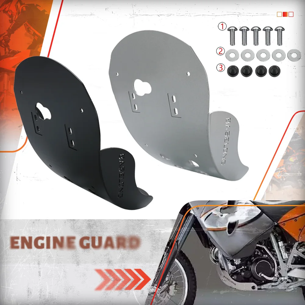

For KTM 400 / 620 / 640 LC4 ADVENTURE 1997-2003 2004 2005 2006 2007 1998 Motorcycle Engine Guard Skid Plate Cover Protector