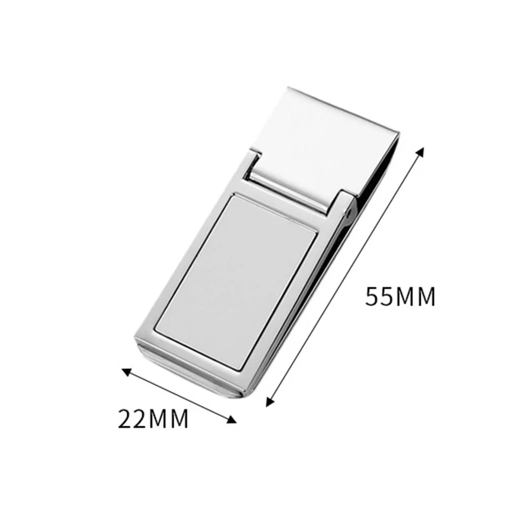 2/1Pc Stainless Steel Metal Money Clip DIY Groove Blank Money Clip Walle Ticket Holder Mini Wallet for Men Women Fashion Crafts