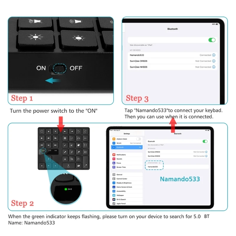 Imagem -03 - Teclado Desenho Digital para Receptor Usb Procreate Bateria Longa Duração 35 Teclas Teclado Distância Efetiva 10