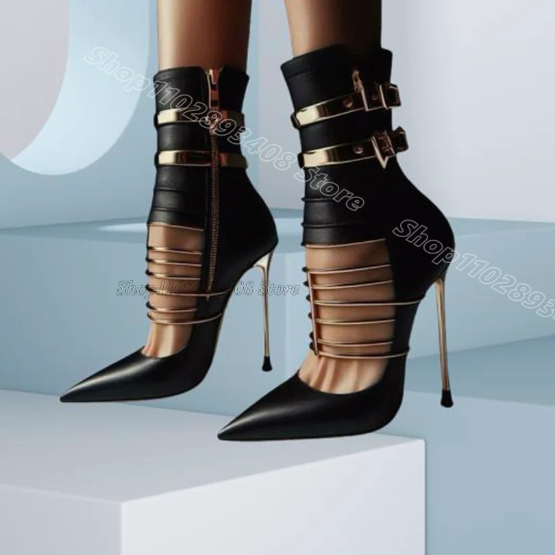 bottes-decoratives-en-cuir-noir-mat-avec-boucle-bout-pointu-fermeture-eclair-laterale-stiletto-robe-de-soiree-pour-femmes-bottes-courtes-2025-zapatos-para-mujere