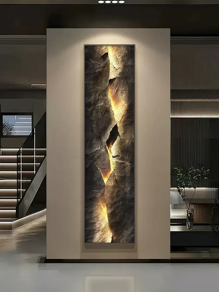 Mountain Theme Indoor LED Wall Lamp Porcelain Craft Not 3D Crystal Painted Design for Living Room Dining Bedroom Entrance Decor