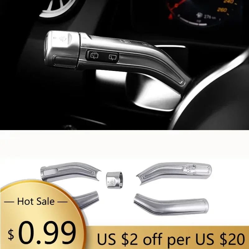 

Steering Covers Car Sticker For Mercedes Benz A B CLA GLB GLA Class W177 W247 C118 X247 H247 Shift Lever Wiper Rod Cover Trim