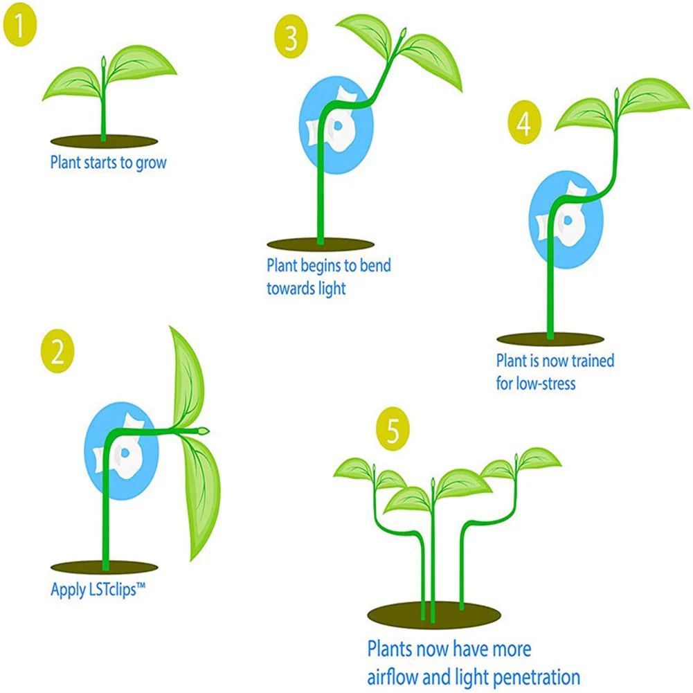 10 sztuk 360° Regulowany klips do gięcia roślin Niskie rozciski Kąt wzrostu roślin Klamra treningowa do treningu antystresowego roślin Uchwyt