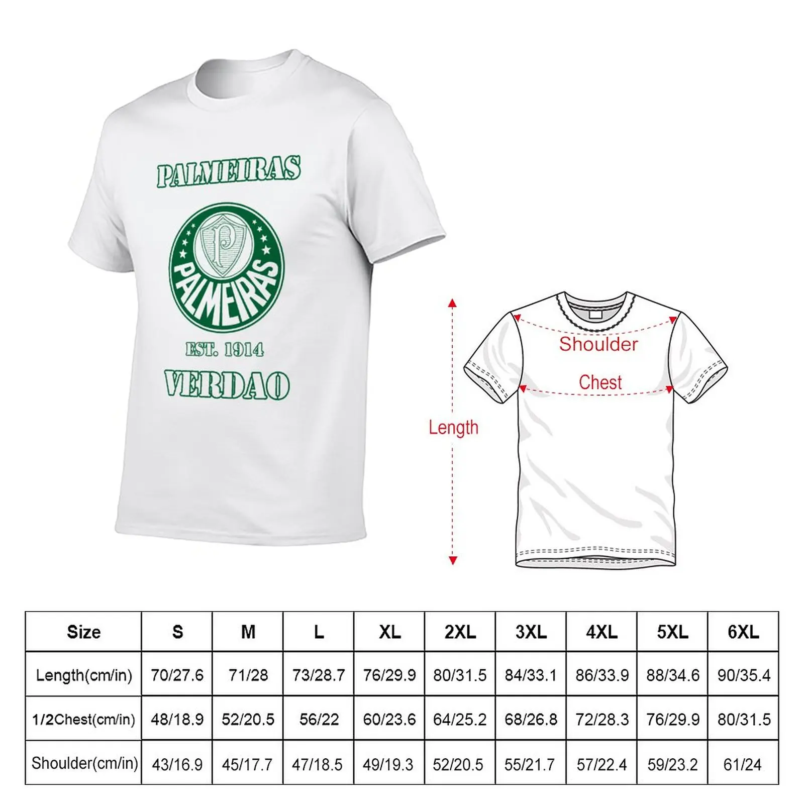 PALMEIRAS FC T-Shirt hippie clothes custom t shirts oversized t shirt men