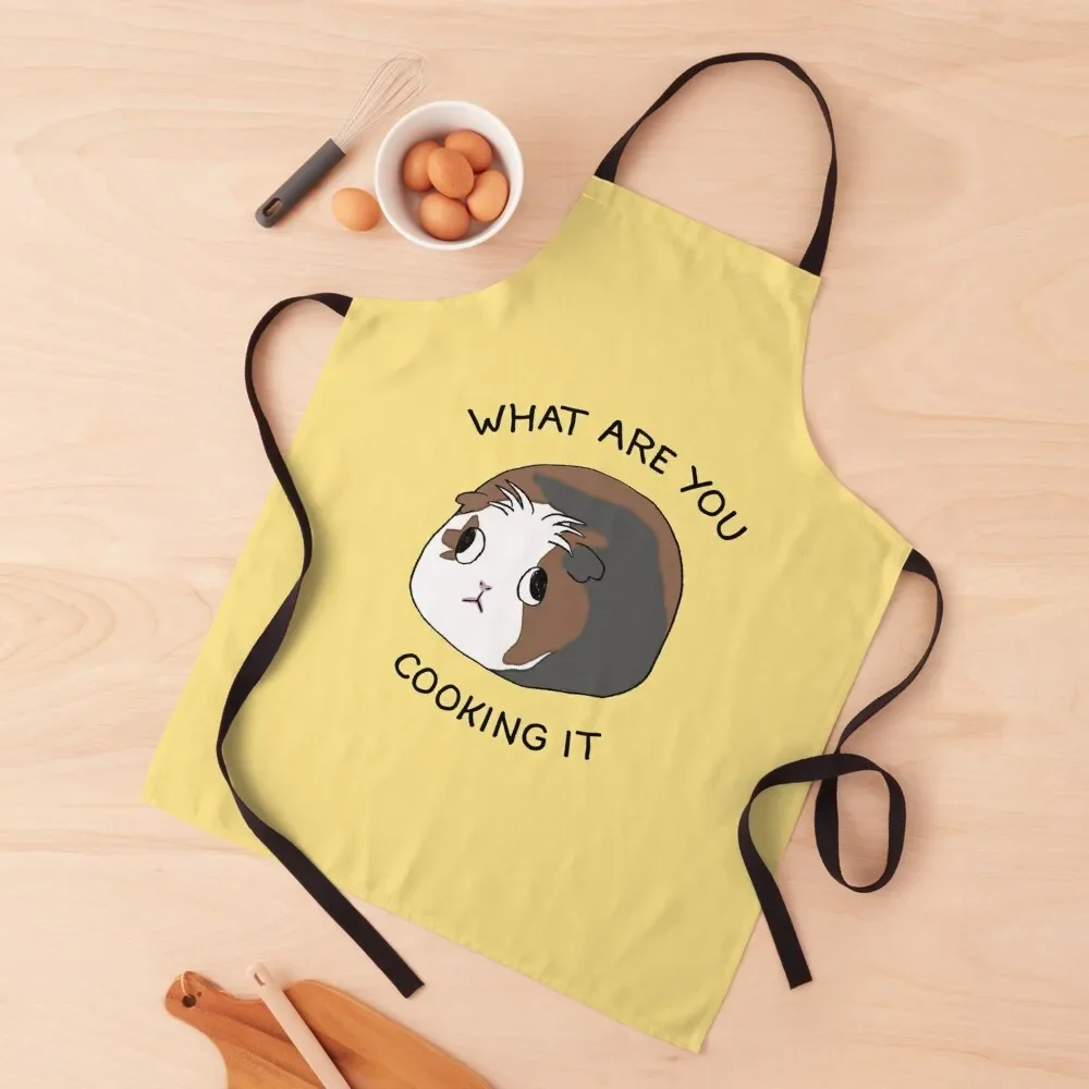 

guinea pig SIRU-WHAT ARE YOU COOKING IT Apron men's barbecue Kitchen Man Men gift kitchen utensil Apron