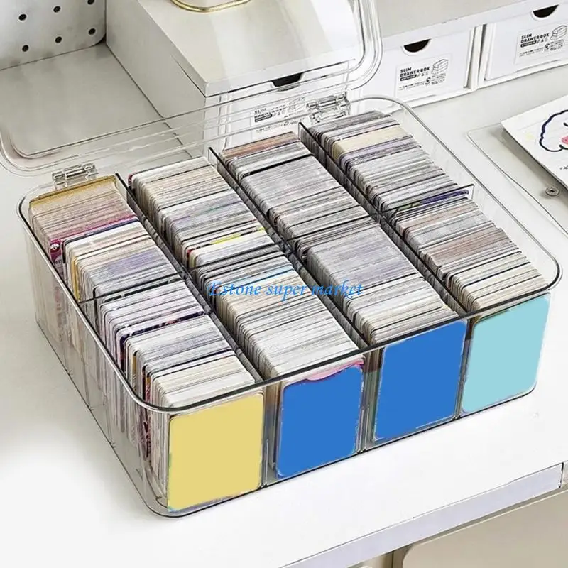 

090B 6/8/12 Transparent Plastic Storage For Trading Card Collectible