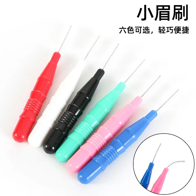 100Bags Cross Border New Mascara Brush Interdental Brush Interdental Brush Mini Color Eyebrow Brush