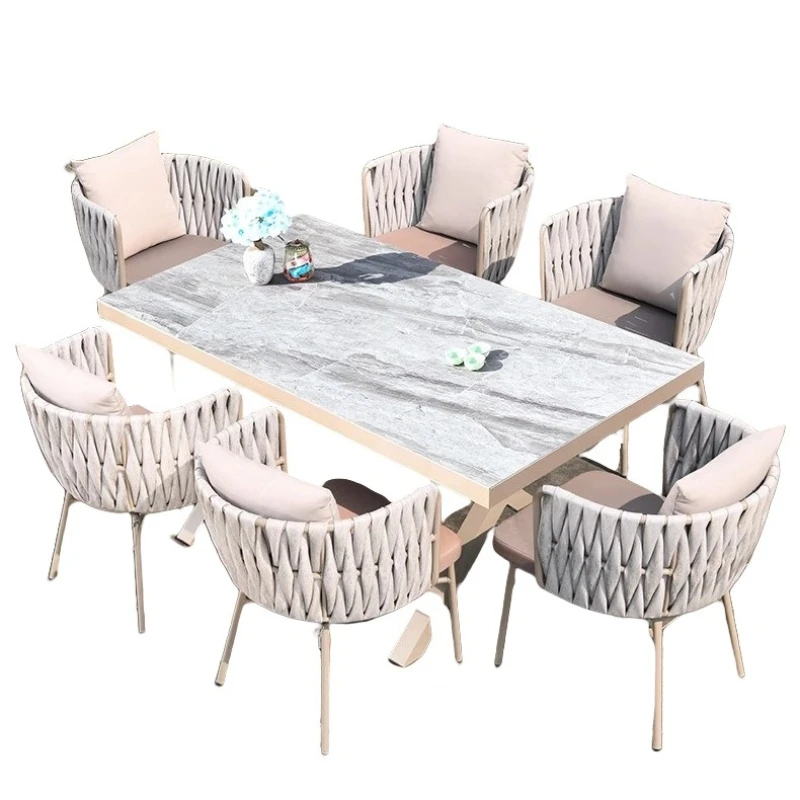 

Outdoor tables and chairs courtyard garden rock slab table outdoor terrace hotel homestay resort leisure