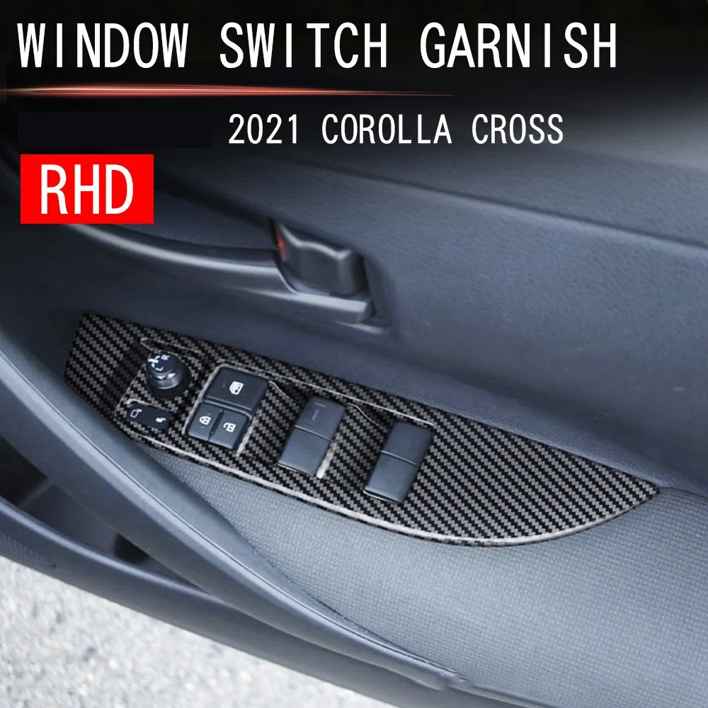 

Car Window Glass Lift Button Switch Cover Trim Door Armrest Panel For Toyota Corolla Cross 2021 2022 RHD