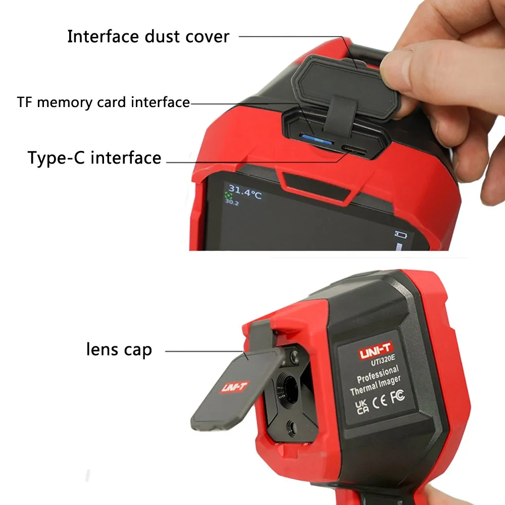 UNI-T UTi320E UTi260E جهاز تصوير حراري بالأشعة تحت الحمراء عالي الدقة كاميرا حرارية محمولة PCB كشف تسخين الأرضية