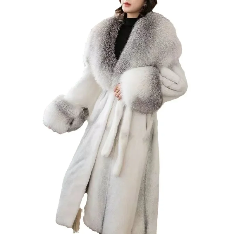 Women's Autumn/Winter Top Coat Faux Fur Fur Collar Eco-friendly Luxurious New Simple Comfortable Advanced Soft Niche Versatile
