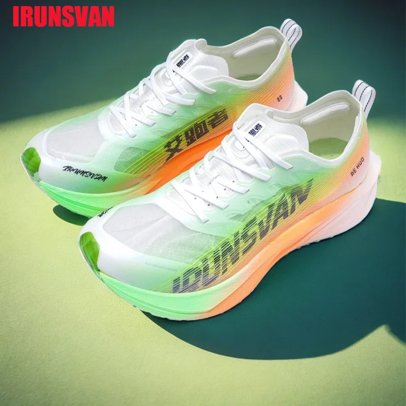 

IRUNSVAN Full length T800 reinforced carbon plate marathon running shoes with odor prevention for men's sports shoes