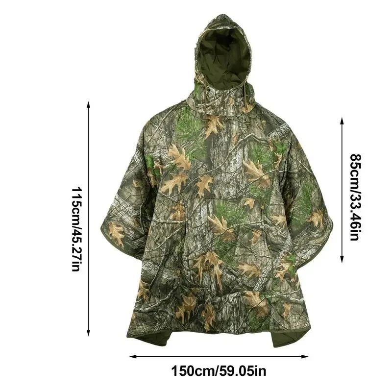 Outdoor Camping Cape Sleeping Bag Winter Wearable Cloak Blanket Soft Sleeping Bag Cloak Outdoor Sports Sleeping Bag Poncho view 2
